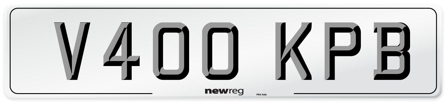V400 KPB Number Plate from New Reg